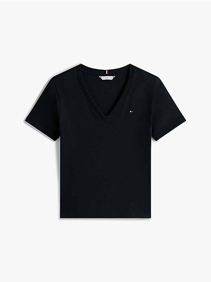 Kadın New Slim Cody V-neck T-shirt Lacivert WW0WW4058402G