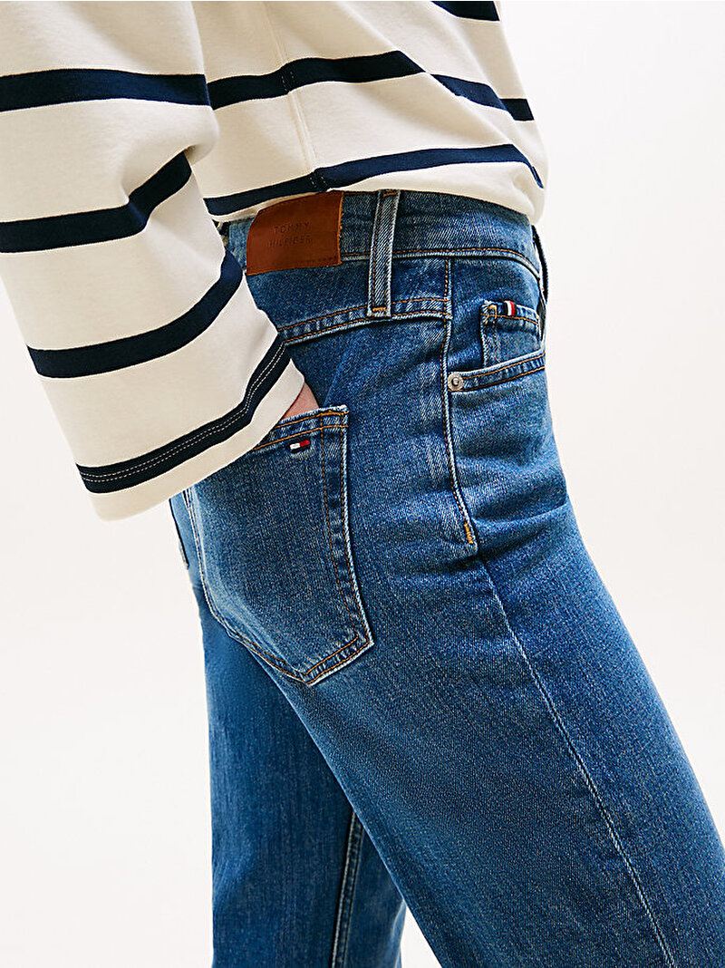 Kadın Classic Straight Jean Pantolon Mavi  WW0WW4248902D