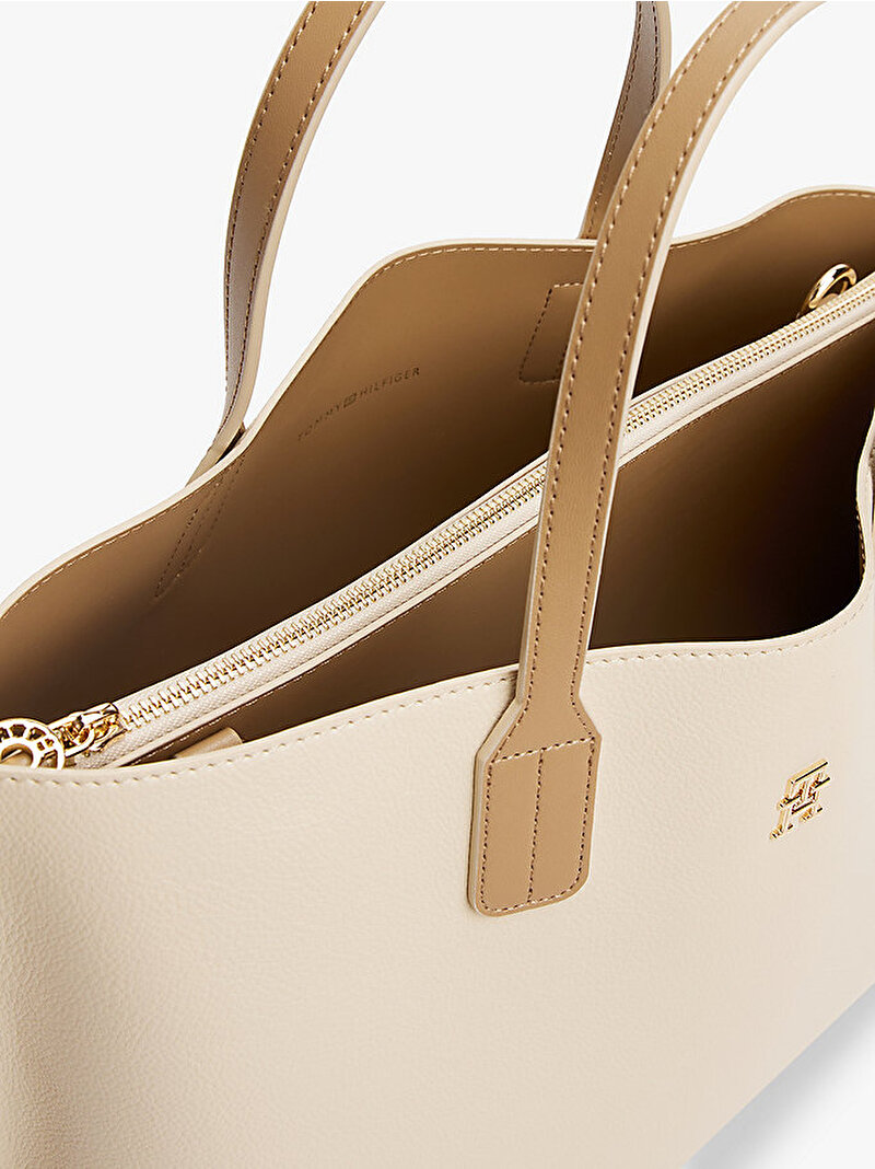 Kadın TH Distinct Satchel Çanta Bej  AW0AW17463ACI
