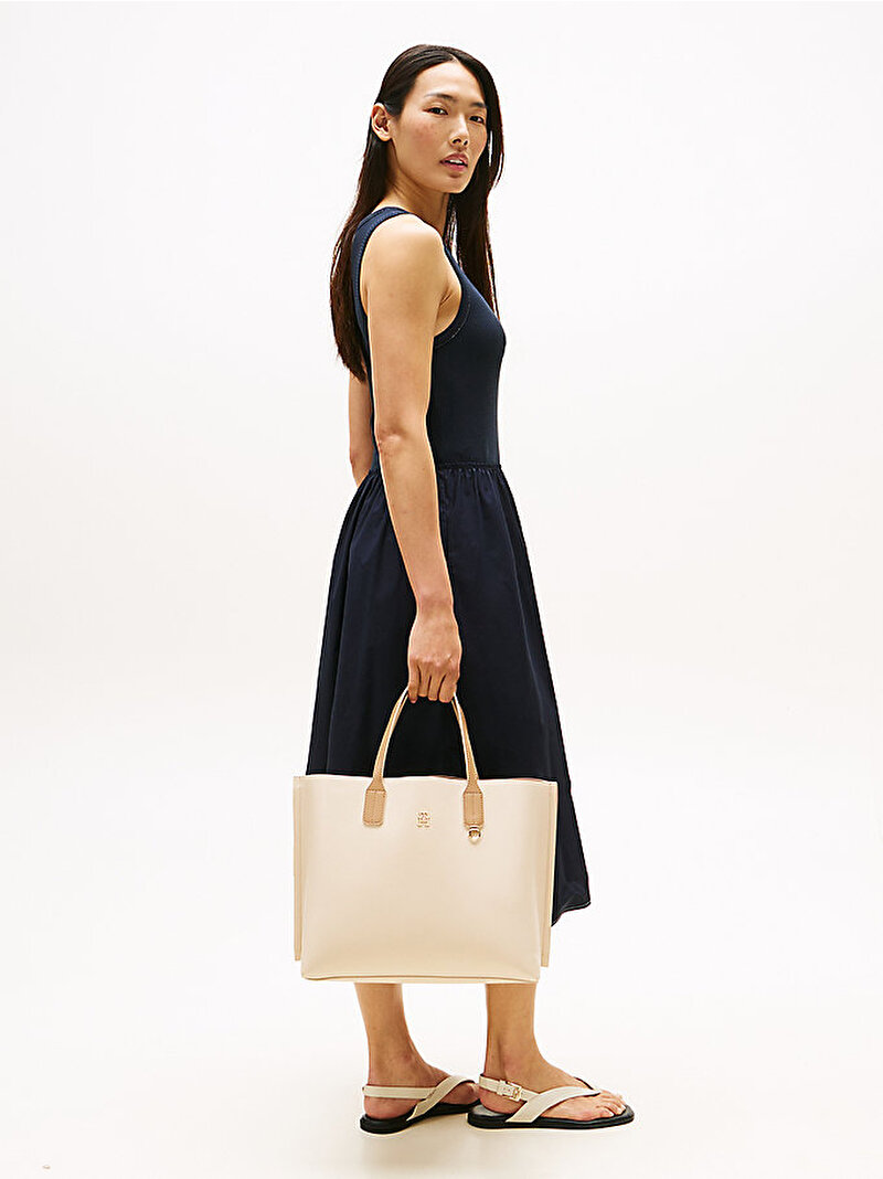 Kadın TH Distinct Satchel Çanta Bej  AW0AW17463ACI