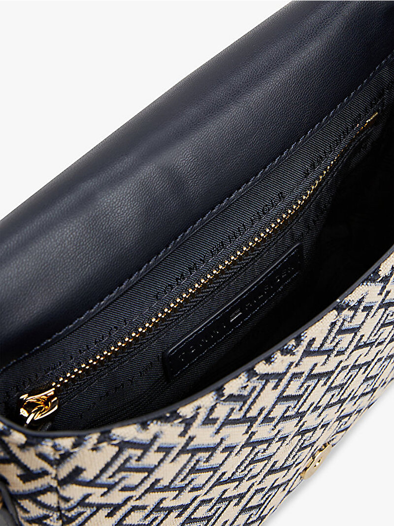 Kadın TH Jacquard Flap Çapraz Çanta Lacivert AW0AW17447DW6