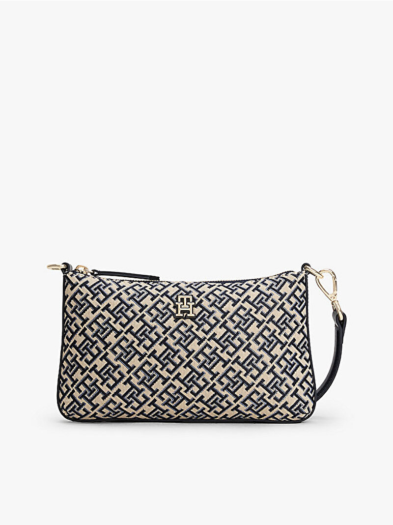 Kadın TH Jacquard Omuz Çantası Lacivert AW0AW17828DW6