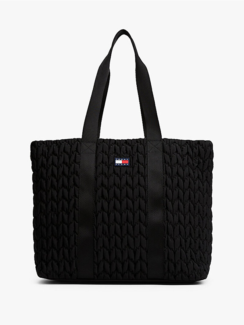 Kadın TJW Urban Quilted Tote Çanta Siyah AW0AW17818BDS