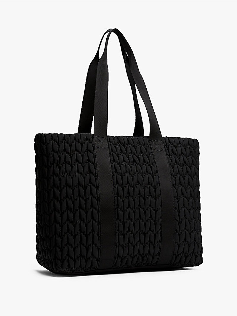 Kadın TJW Urban Quilted Tote Çanta Siyah AW0AW17818BDS