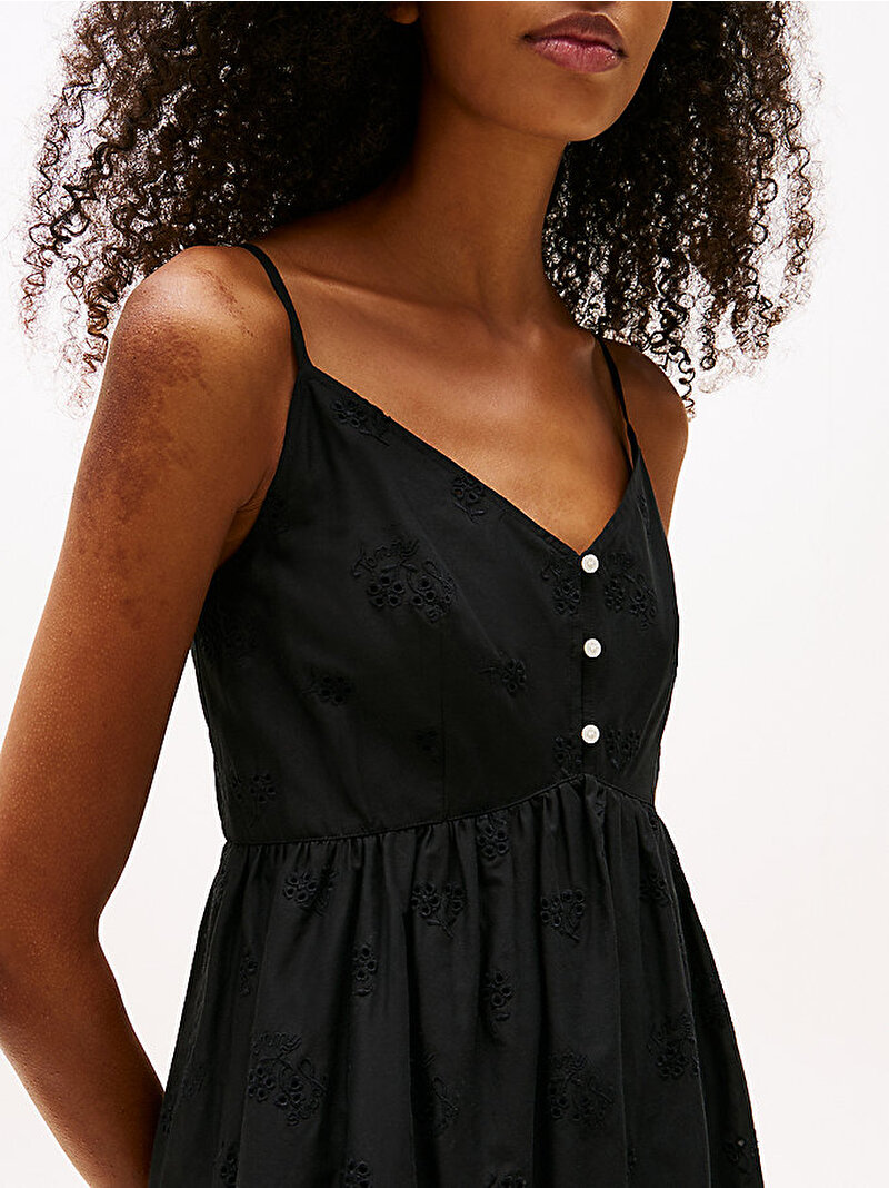 Kadın TJW Broderie Anglais Elbise Siyah DW0DW21165BDS