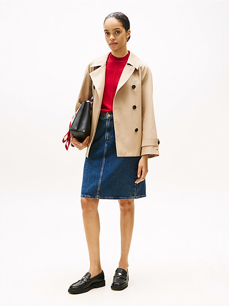 Kadın Denim Straight Etek Mavi  WW0WW456661BK