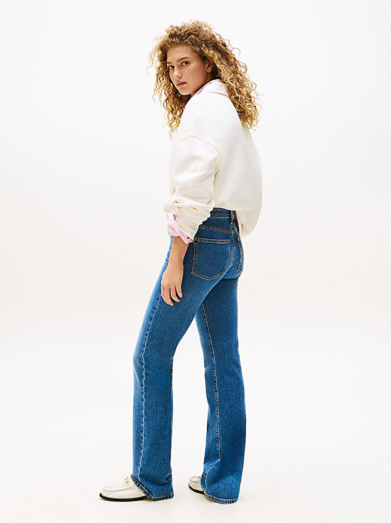 Kadın Denim Flo Bootcut Jean Pantolon Mavi  WW0WW456741A6