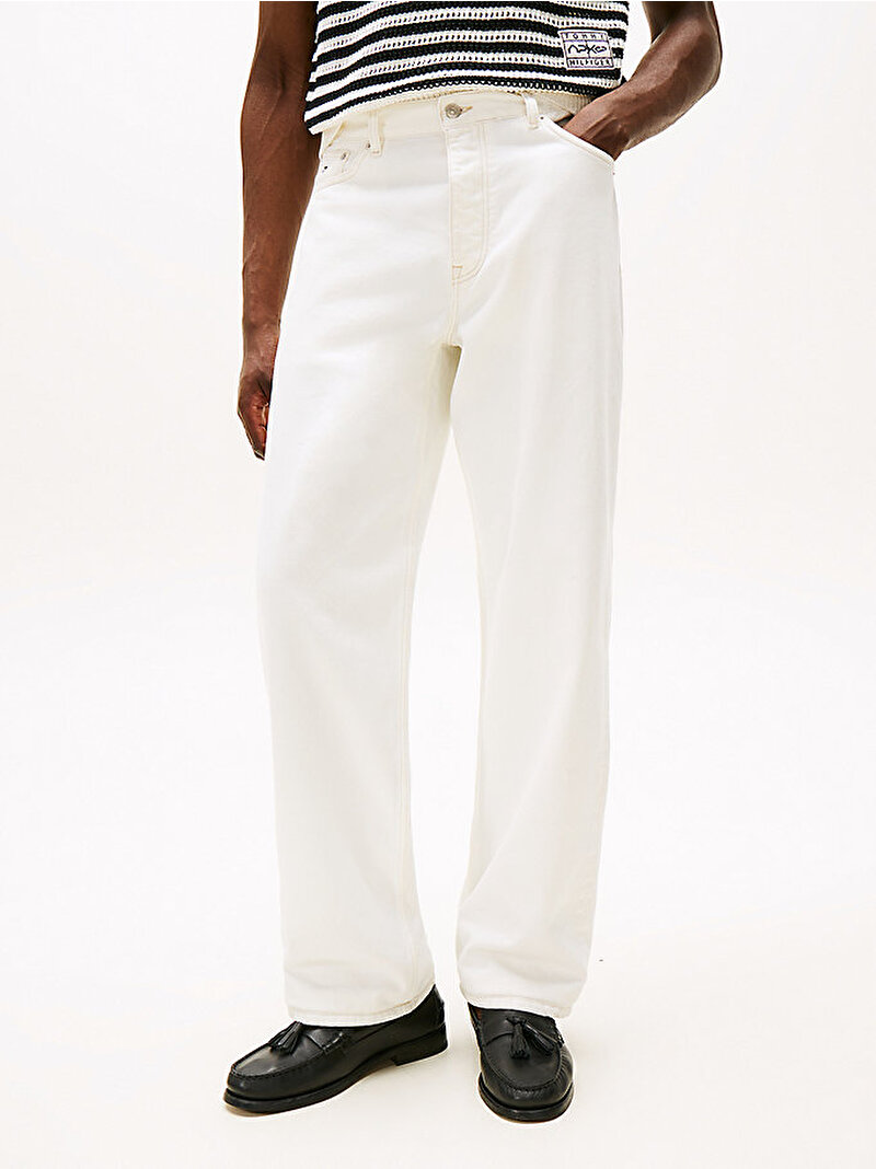 Erkek APXGP Straight Jean Pantolon Ekru MW0MW41381YBL