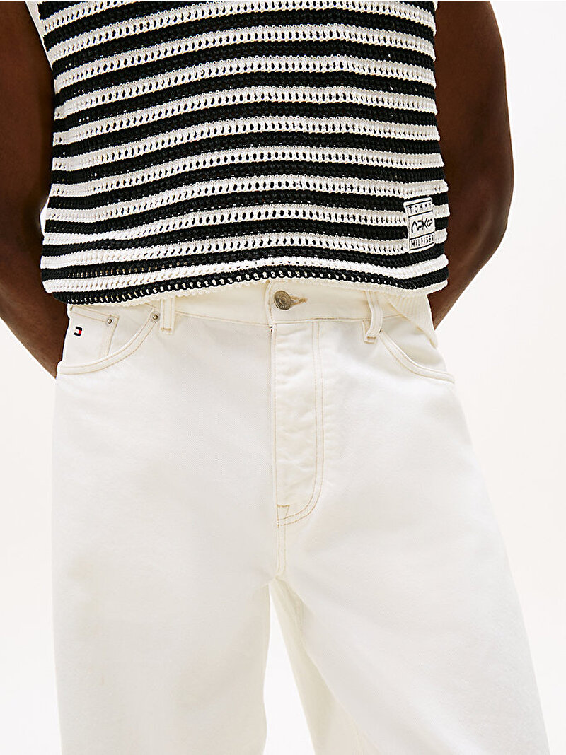 Erkek APXGP Straight Jean Pantolon Ekru MW0MW41381YBL