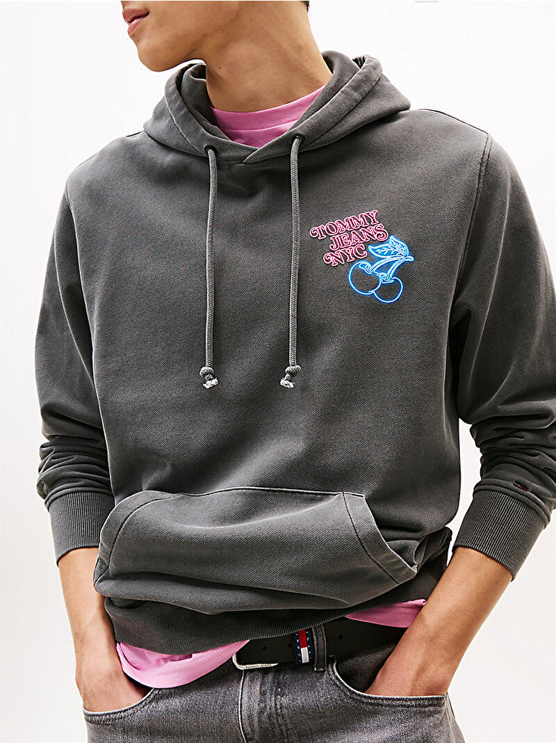 Erkek TJM Regular Novelty Fair Sweatshirt Gri DM0DM217980GJ