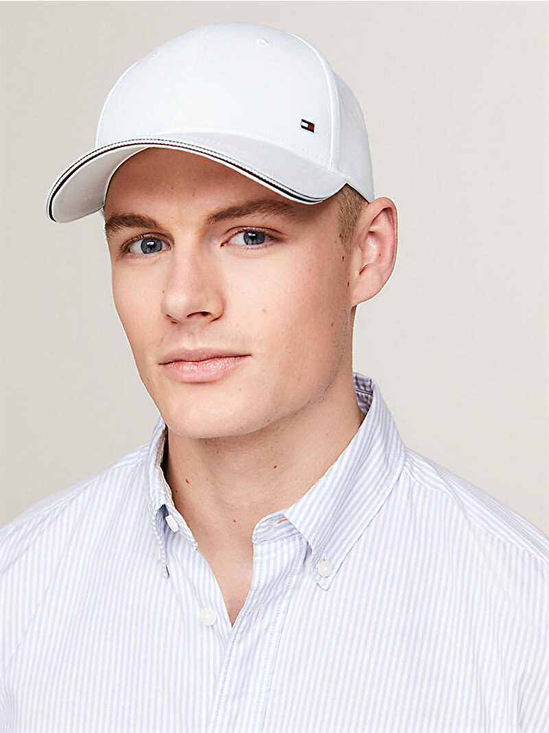 Erkek TH Corporate Cotton Şapka Beyaz  AM0AM12035YCF