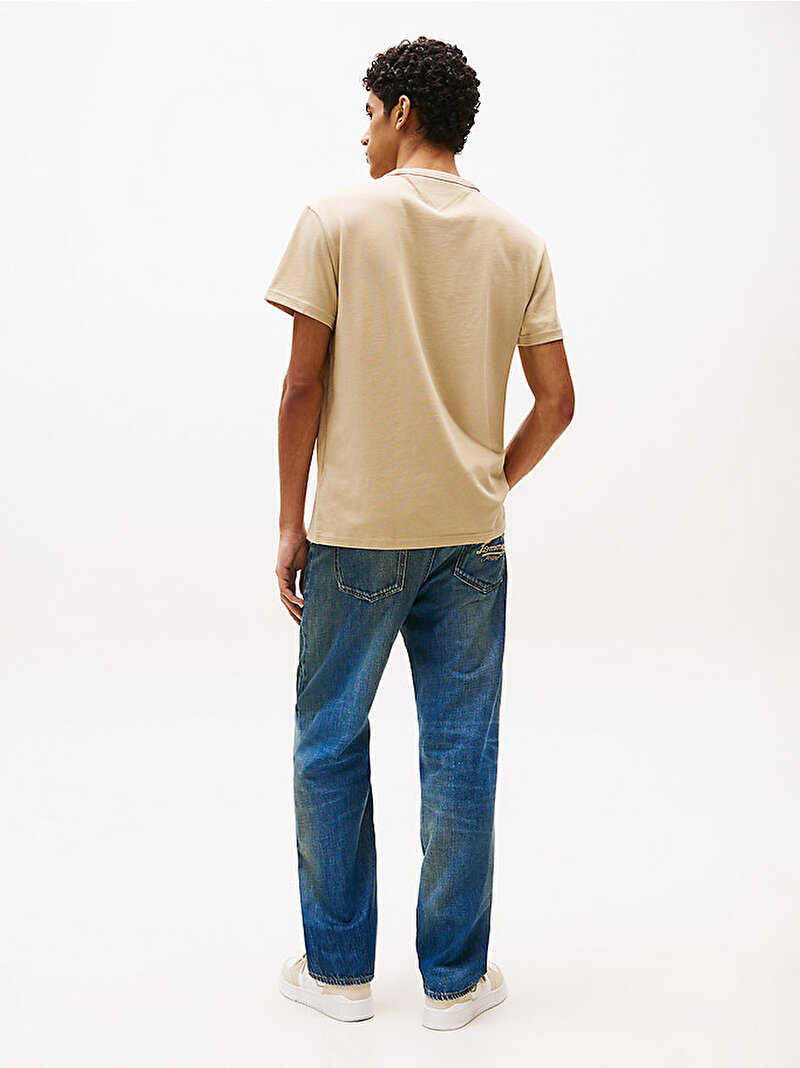 Erkek TJM Regular Badge T-shirt Bej DM0DM20322RBV