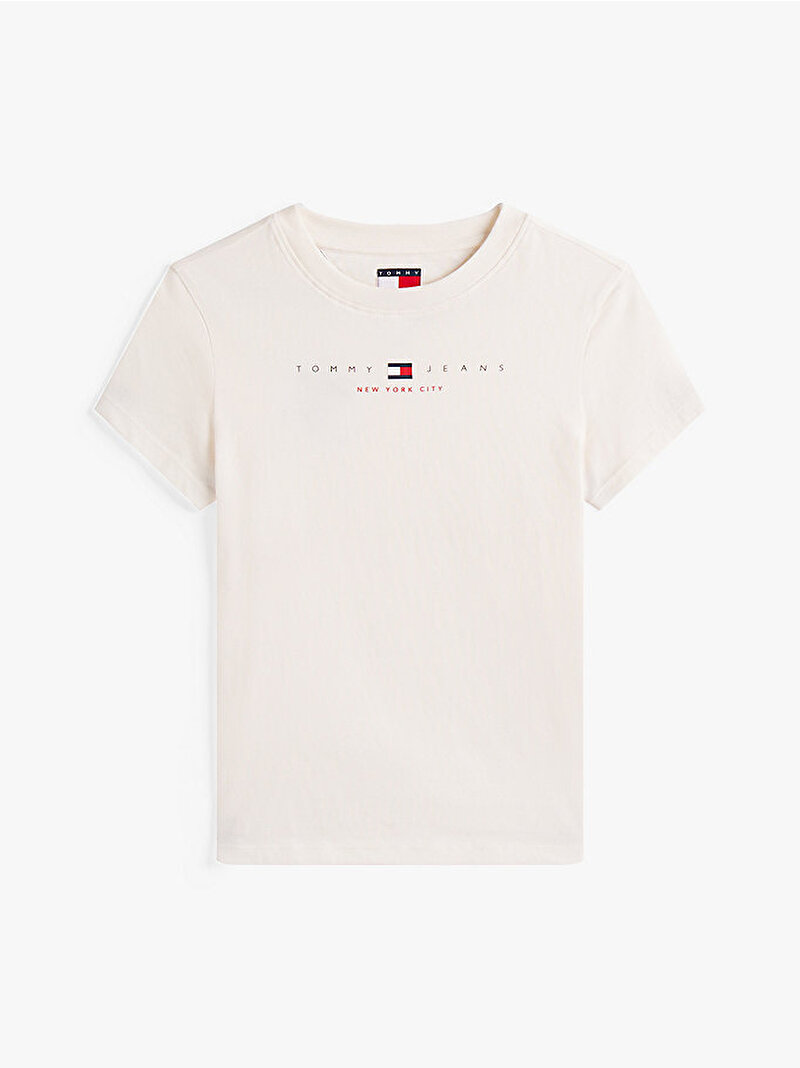 Kadın TJW Slim T-shirt Beyaz  DW0DW21422YBH