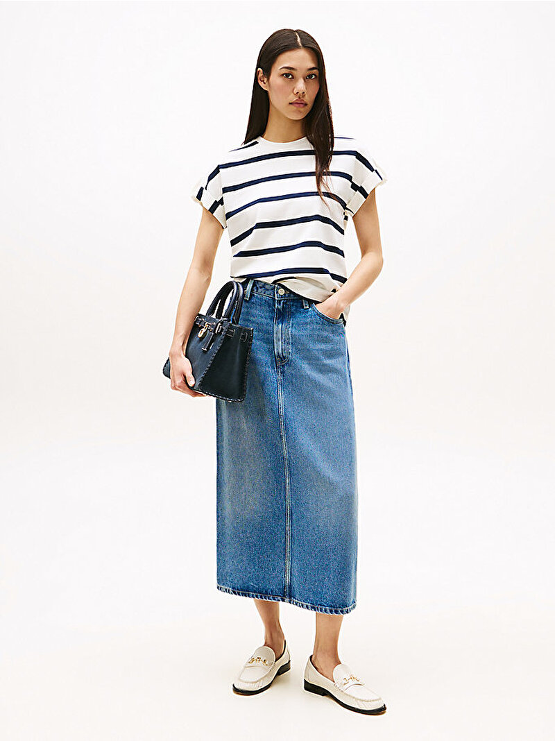 Kadın Gold Button Modern T-shirt Çok renkli WW0WW456280FG