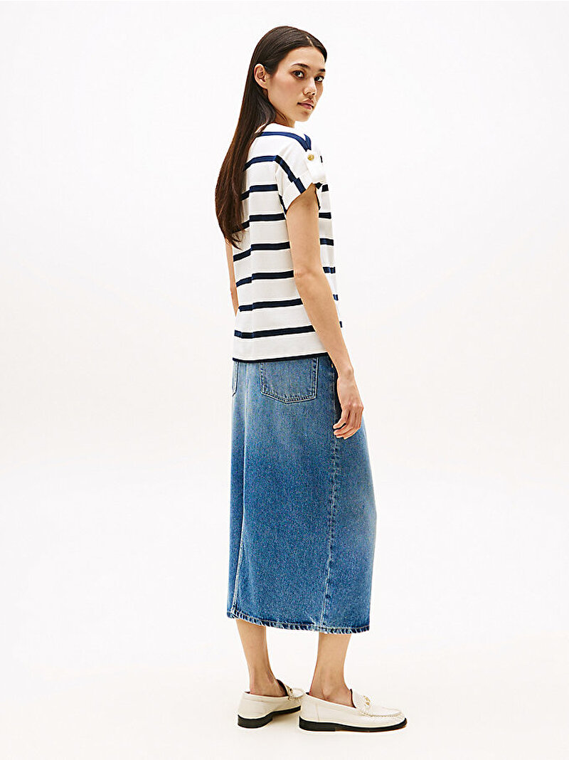 Kadın Gold Button Modern T-shirt Çok renkli WW0WW456280FG