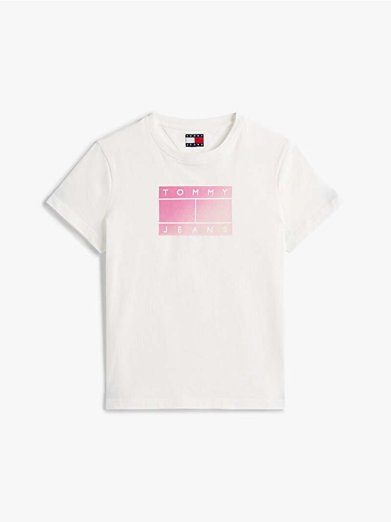 Kadın TJW Regular Gradient T-shirt Ekru DW0DW20905YBL