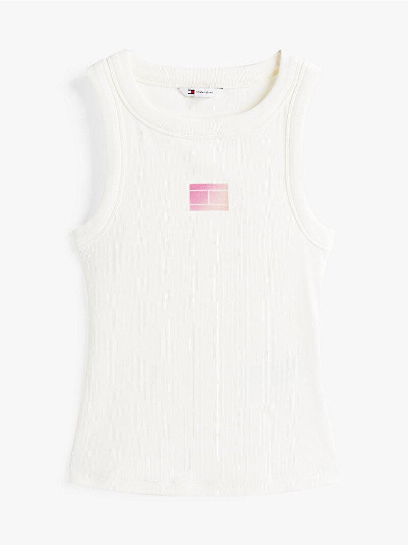 Kadın TJW Slim Gradient T-shirt Ekru DW0DW20920YBL