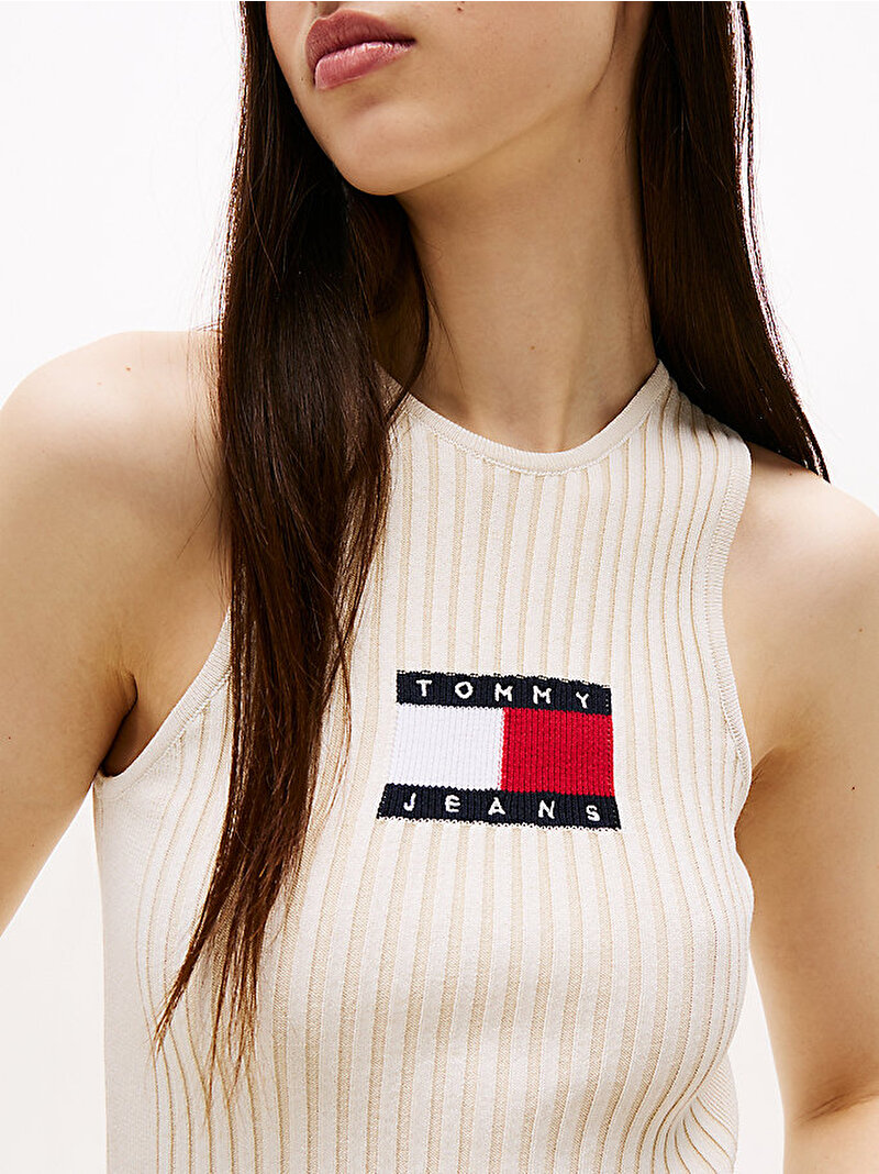 Kadın TJW Rib Racer Tank Top Ekru DW0DW20975YBL