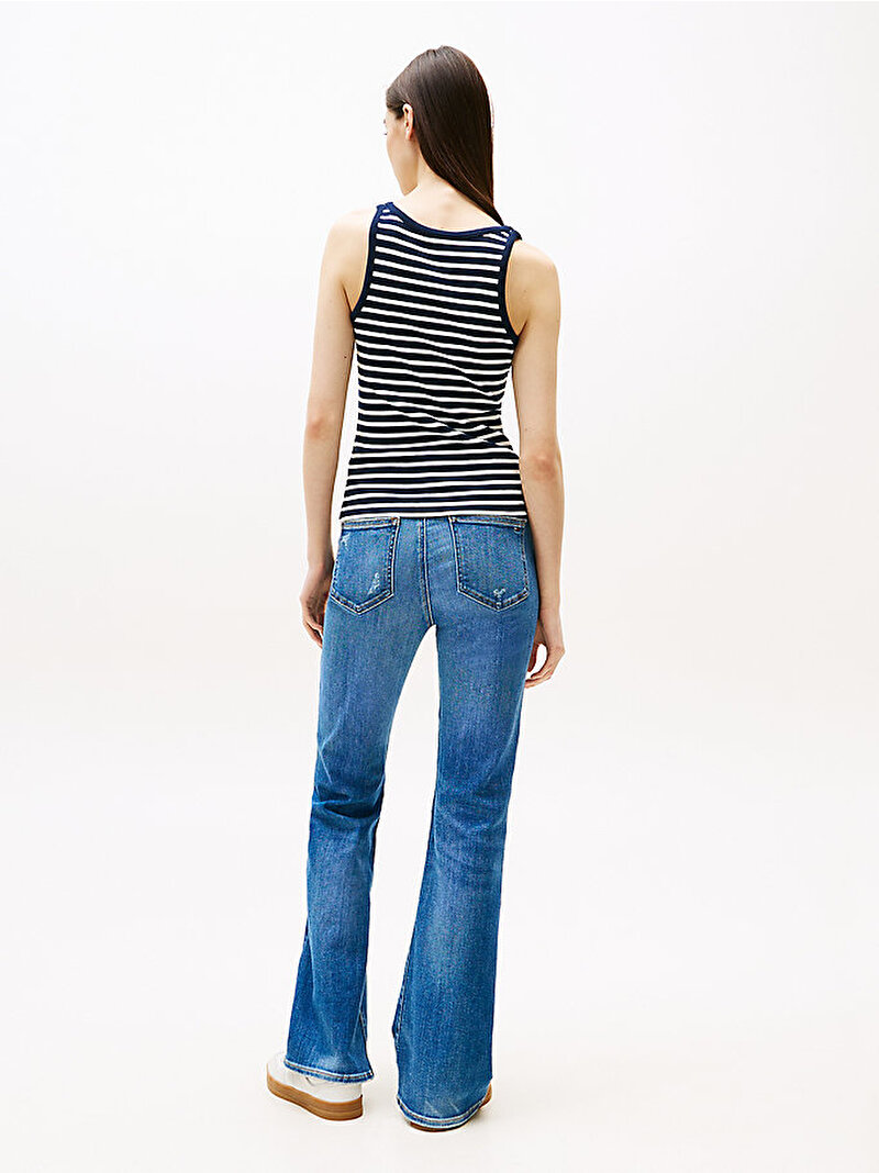 Kadın TJW Slim Henley T-shirt Lacivert DW0DW208980A6