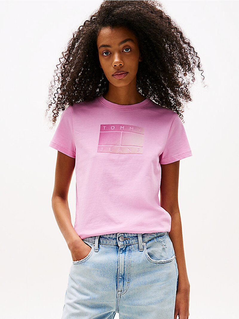 Kadın TJW Regular Gradient T-shirt Pembe  DW0DW20905U06