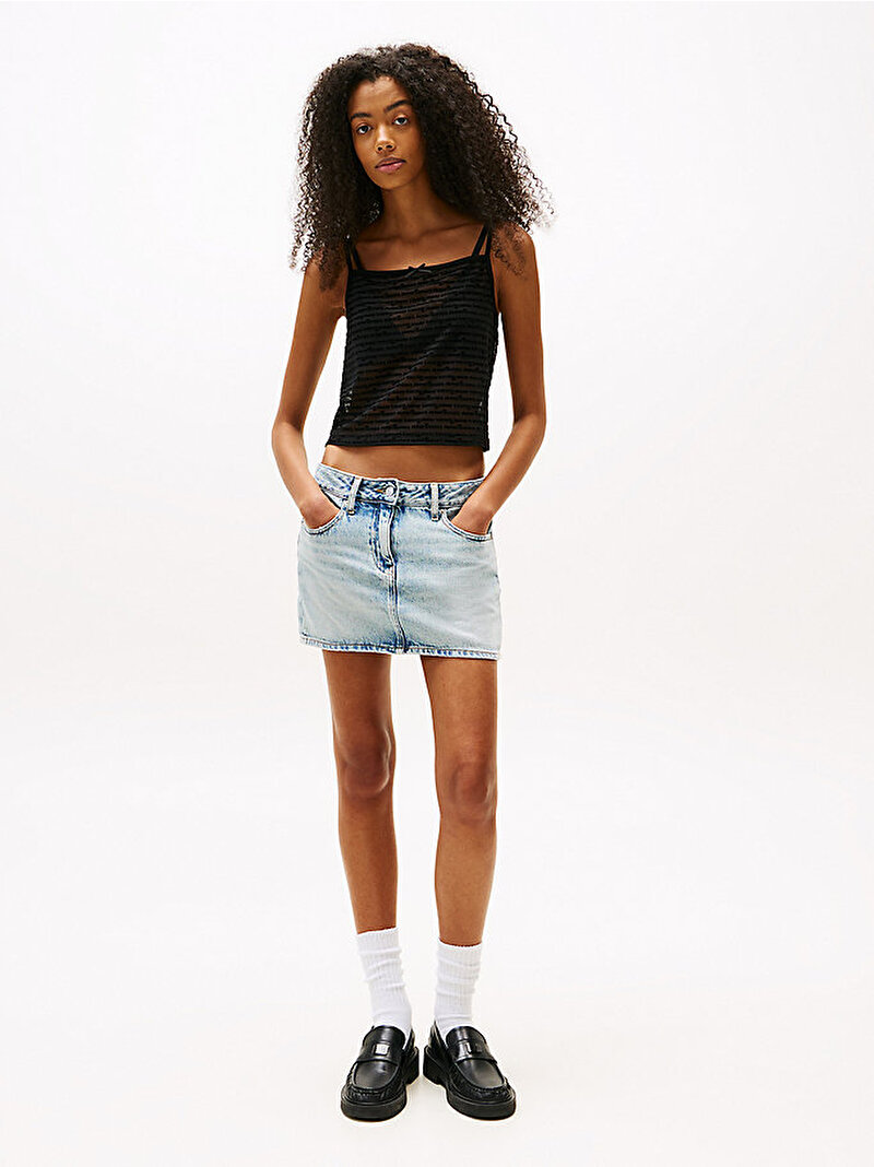Kadın TJW Slim T-shirt Siyah DW0DW20926BDS