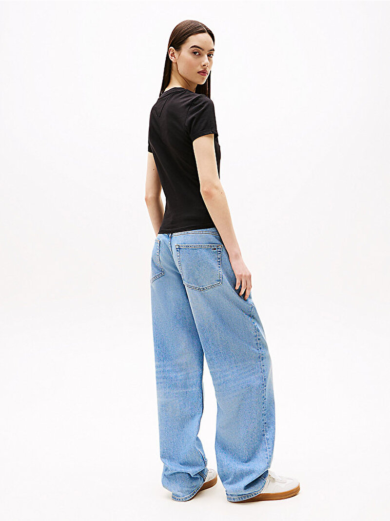 Kadın TJW Slim T-shirt Siyah DW0DW21422BDS