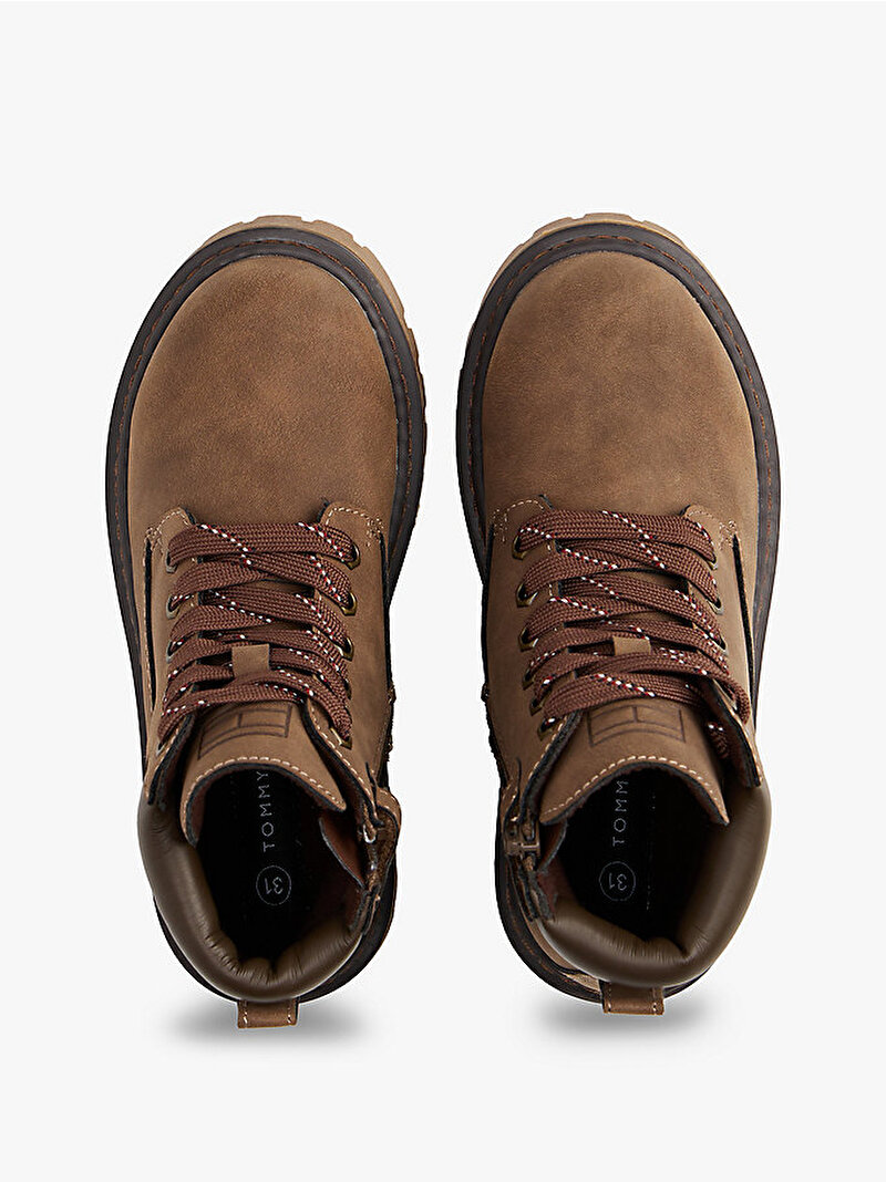 Çocuk Unisex Lace-Up Bot Kahverengi EF00034125509