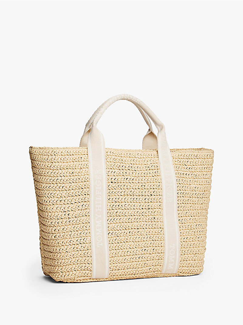 Kadın Th Spring Logo Tote Çanta Bej  AW0AW17196AA8