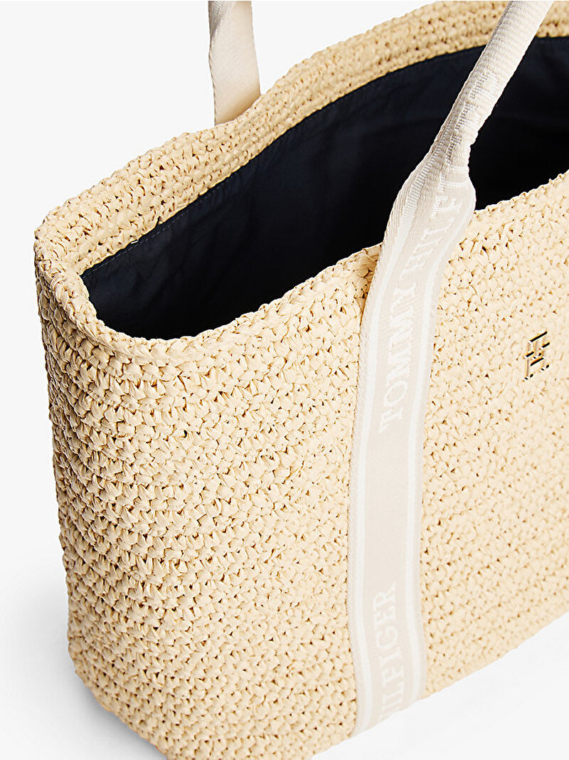 Kadın Th Spring Logo Tote Çanta Bej  AW0AW17196AA8
