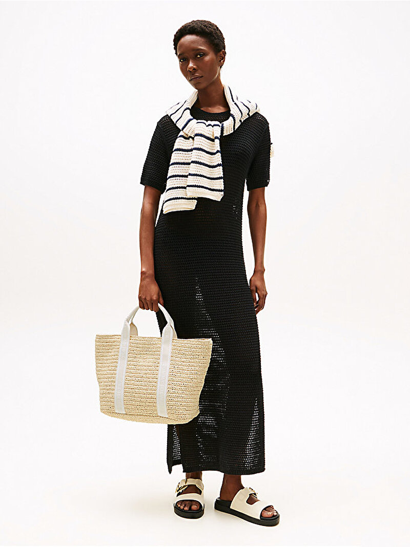 Kadın Th Spring Logo Tote Çanta Bej  AW0AW17196AA8