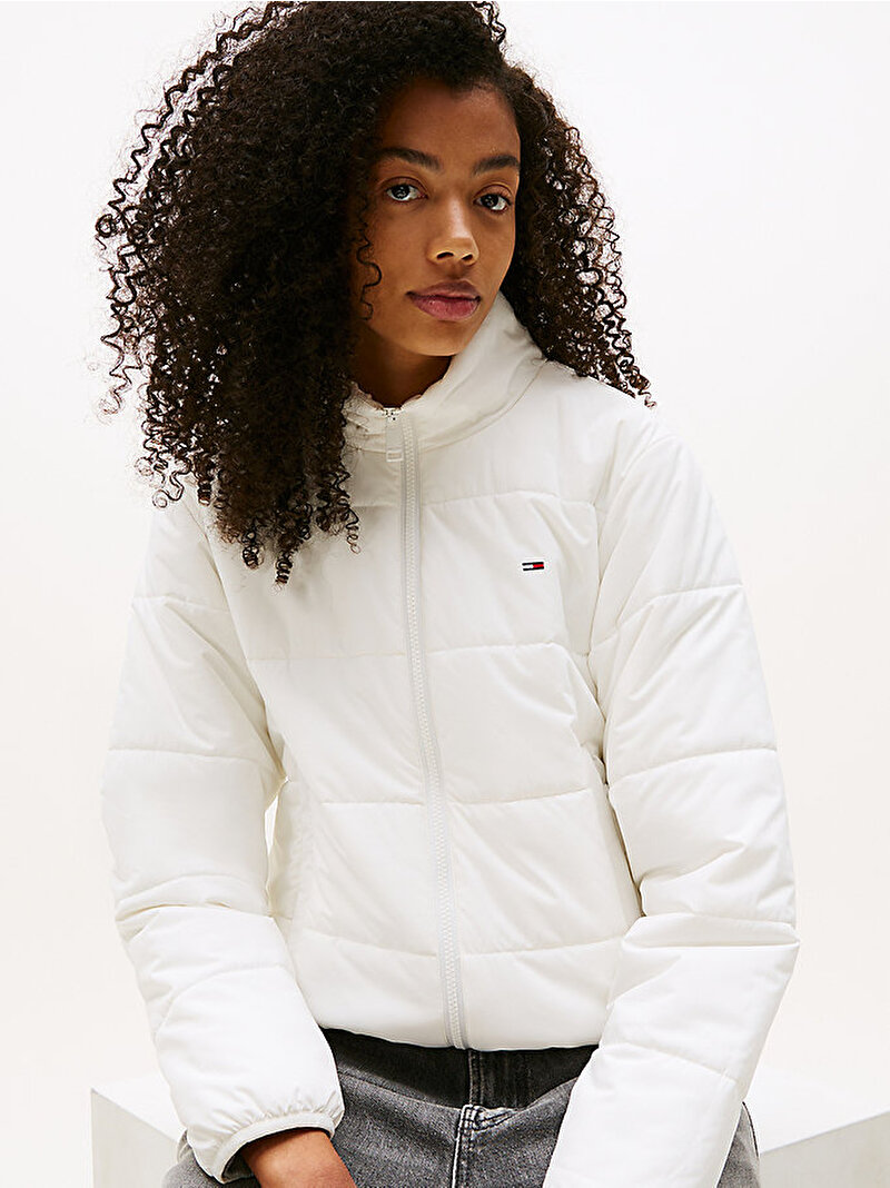 Kadın TJW Regular Padded Puffer Ceket Ekru DW0DW20958YBL