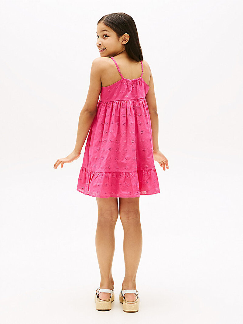 Kız Çocuk Broderie Anglaise Elbise Pembe  KG0KG08750T1I