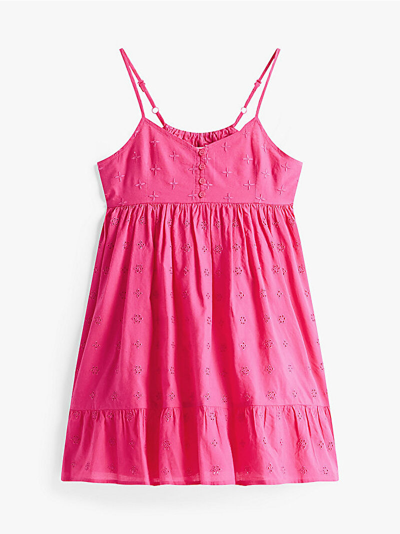 Kız Çocuk Broderie Anglaise Elbise Pembe  KG0KG08750T1I