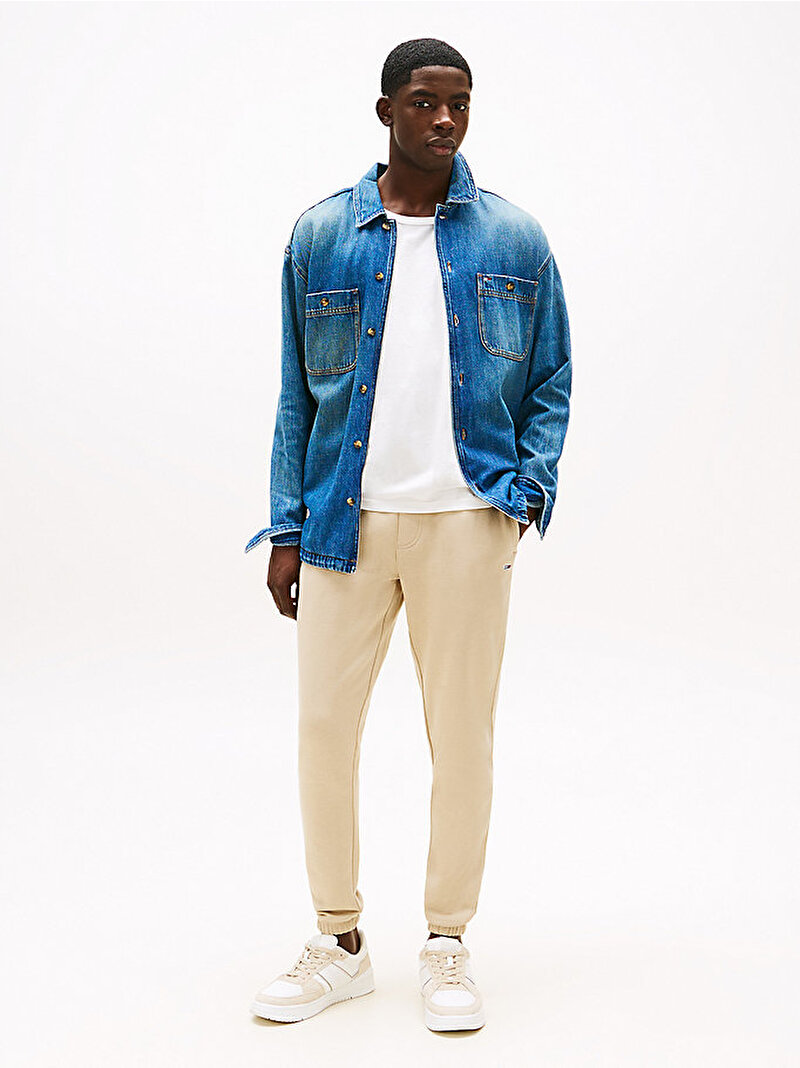 Erkek TJM Slim Flag Eşofman Altı Bej  DM0DM20473RBV