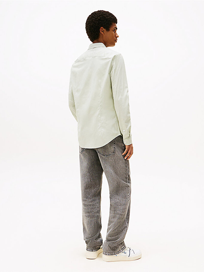 Erkek TJM Original Stretch Gömlek Yeşil DM0DM04405M1C