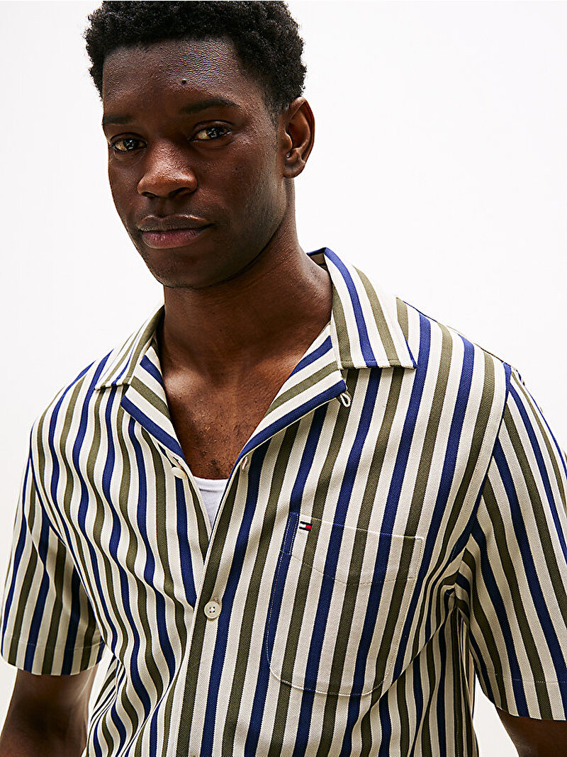 Erkek 1985 Knitted Stripe Gömlek Çok renkli MW0MW394580CD