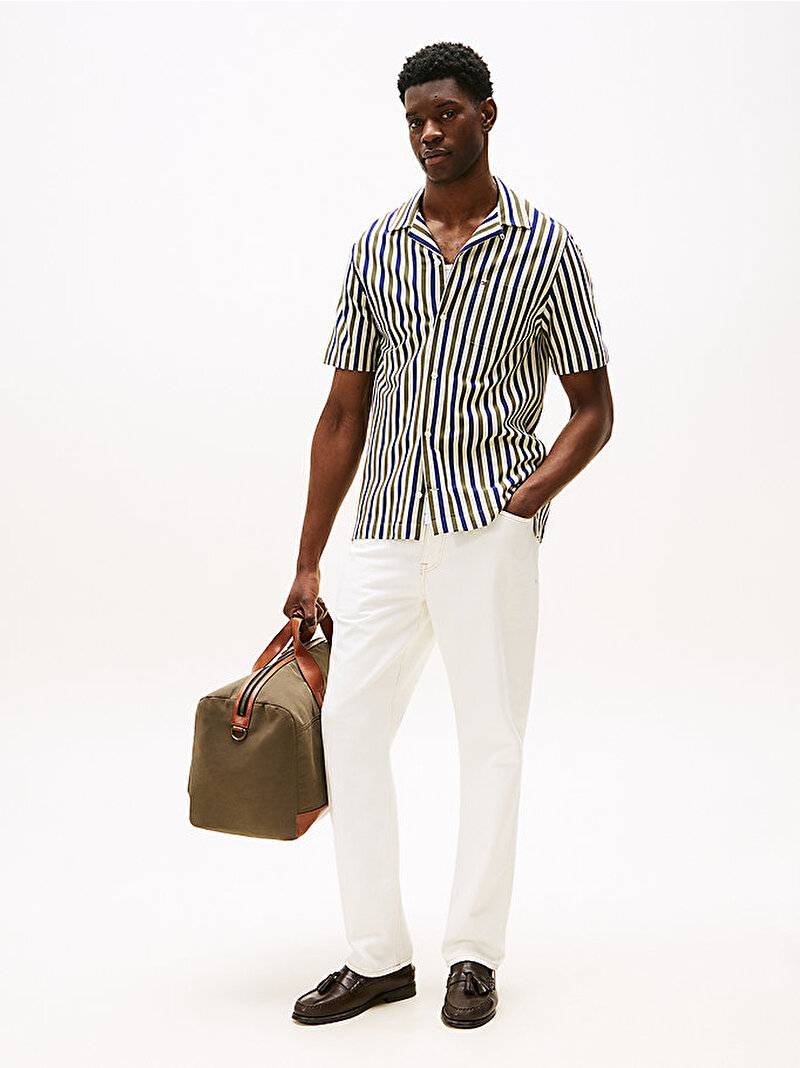 Erkek 1985 Knitted Stripe Gömlek Çok renkli MW0MW394580CD