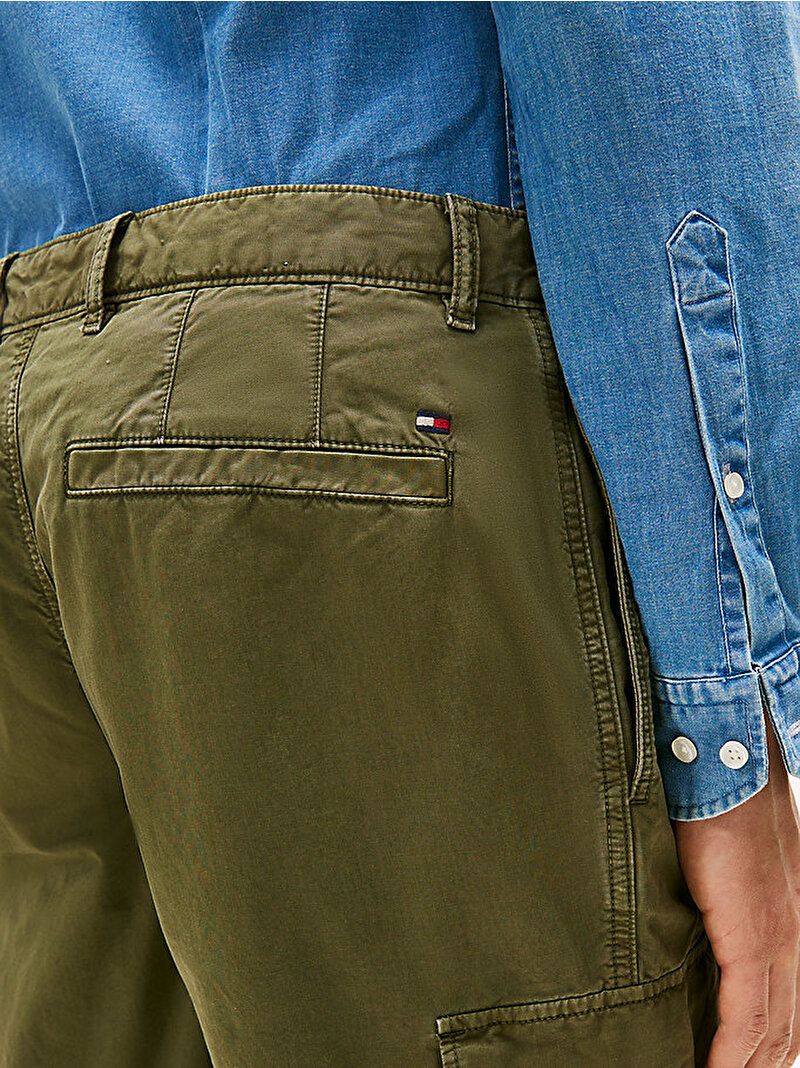 Erkek Denton Twill Cargo Pantolon Yeşil MW0MW39695GY1