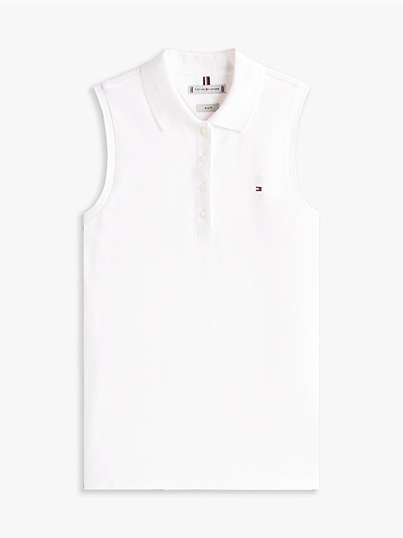 Kadın 1985 Slim Polo T-shirt Ekru WW0WW46790YBL