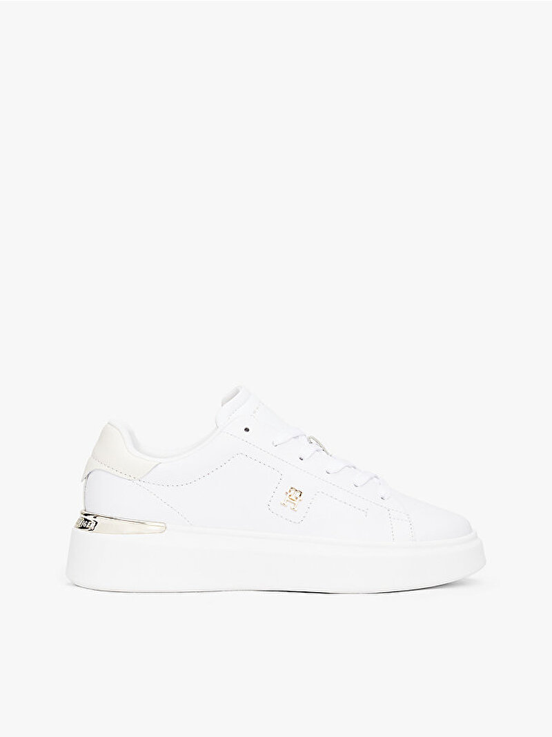 Kadın TH Fashion Court Sneaker Beyaz  FW0FW08631YBS