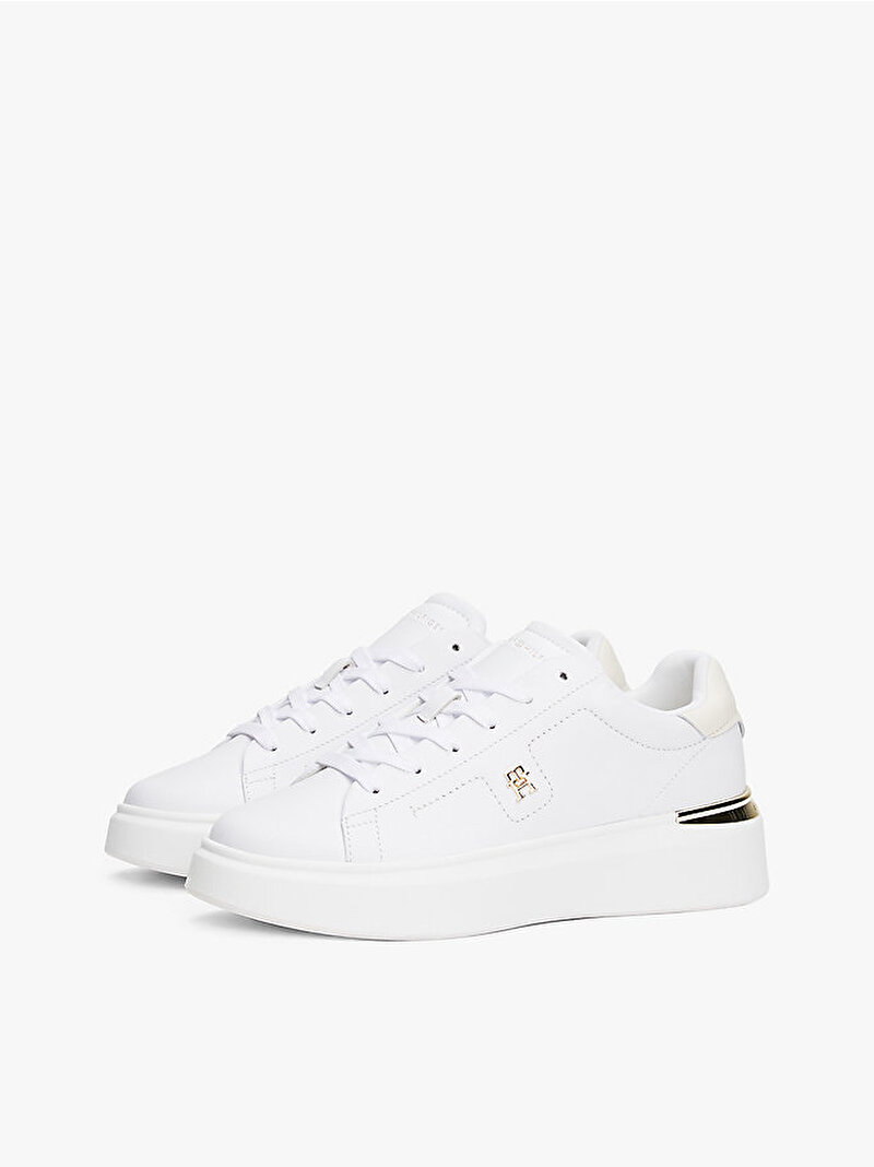Kadın TH Fashion Court Sneaker Beyaz  FW0FW08631YBS