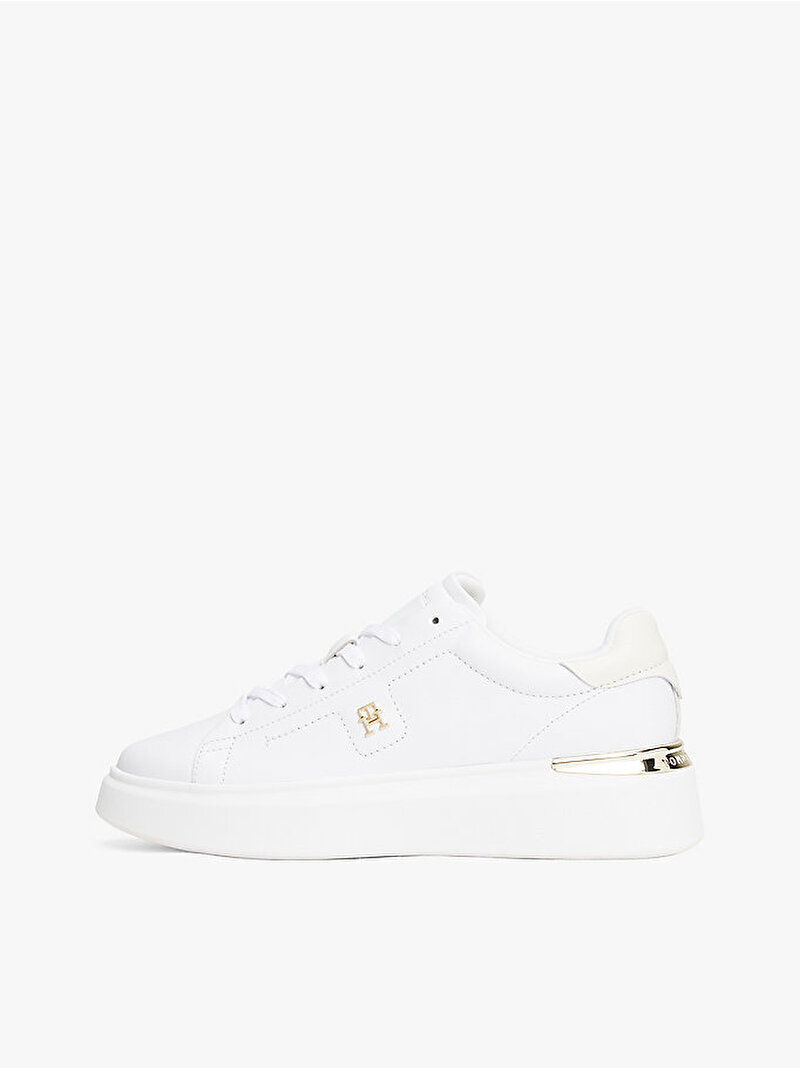 Kadın TH Fashion Court Sneaker Beyaz  FW0FW08631YBS