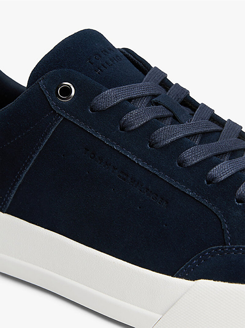 Erkek TH Court Summer Süet Sneaker Lacivert FM0FM05517DW5