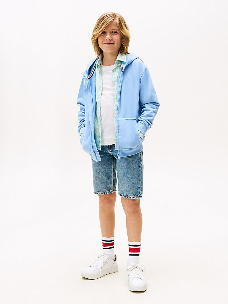 Erkek Çocuk Tonal Flag Sweatshirt Mavi  KB0KB09750C14