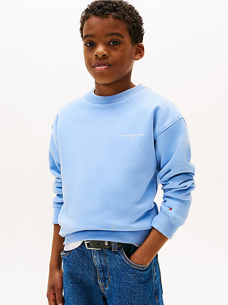 Çocuk Unisex Mini Corp C-Neck Sweatshirt Mavi  KS0KS00640C14