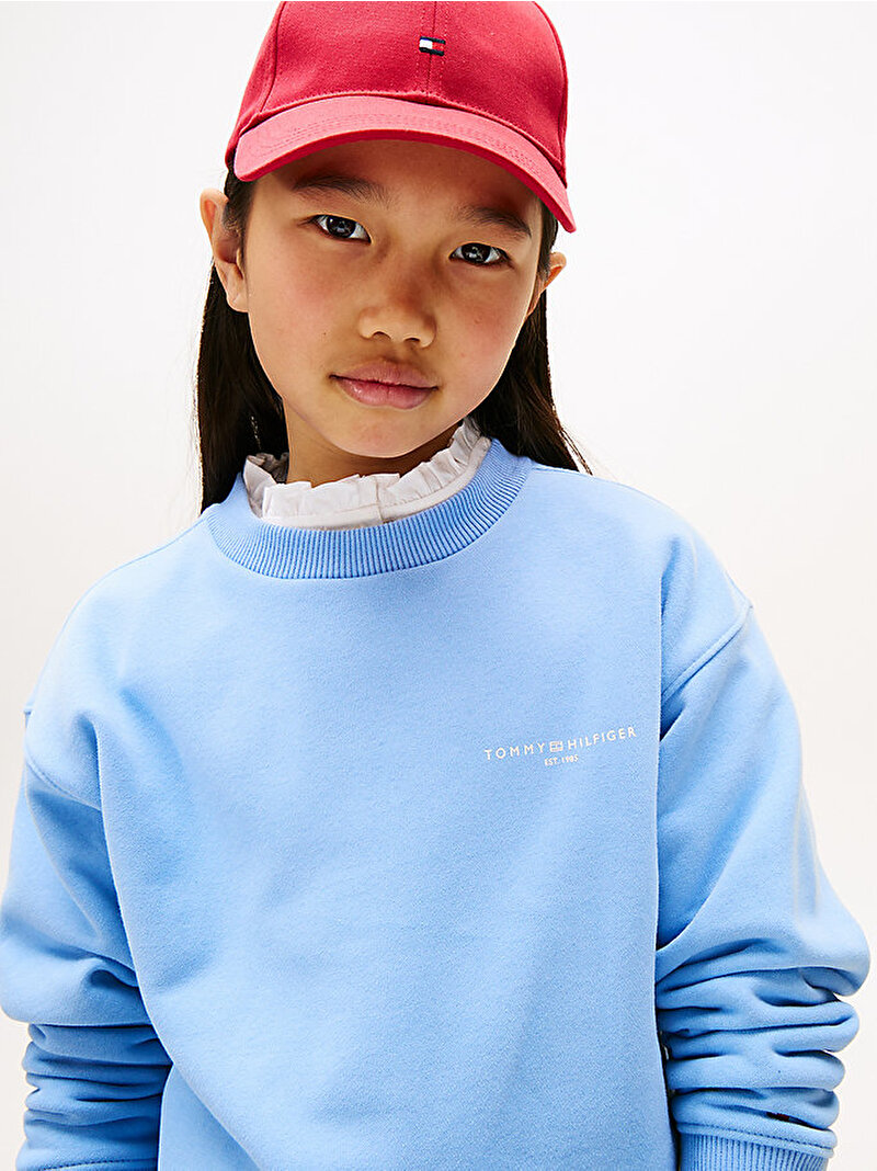 Çocuk Unisex Mini Corp C-Neck Sweatshirt Mavi  KS0KS00640C14