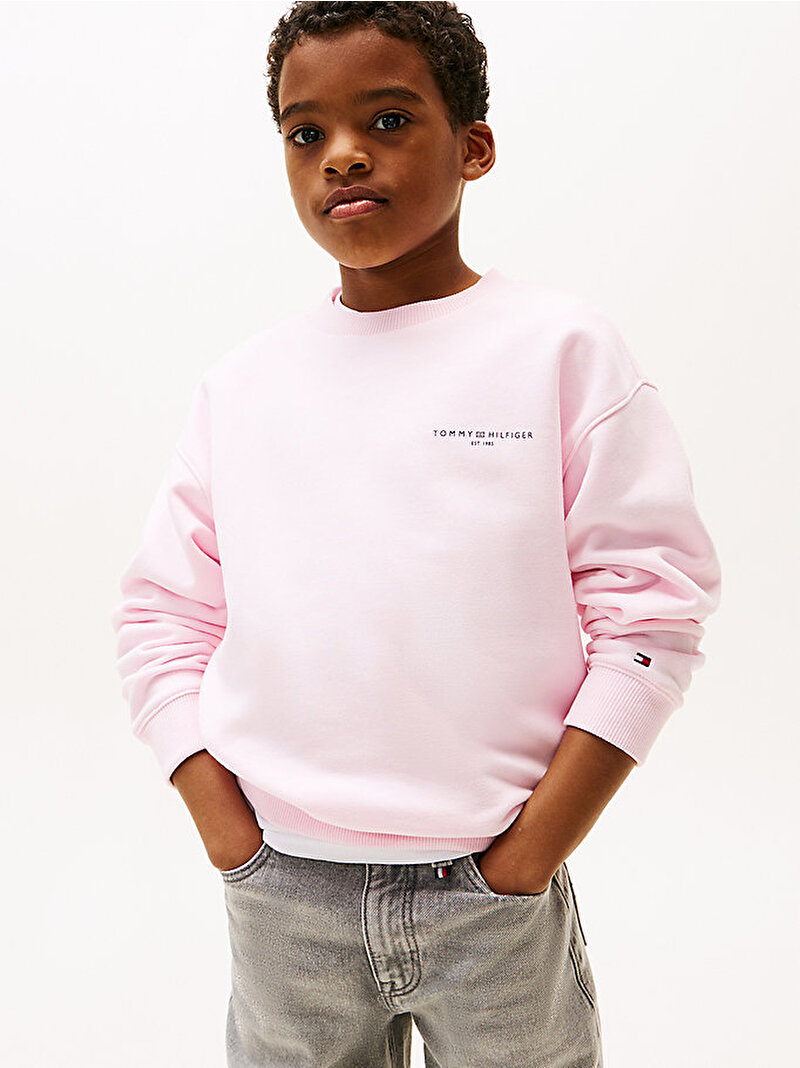Çocuk Unisex Mini Corp C-Neck Sweatshirt Pembe  KS0KS00640TOG