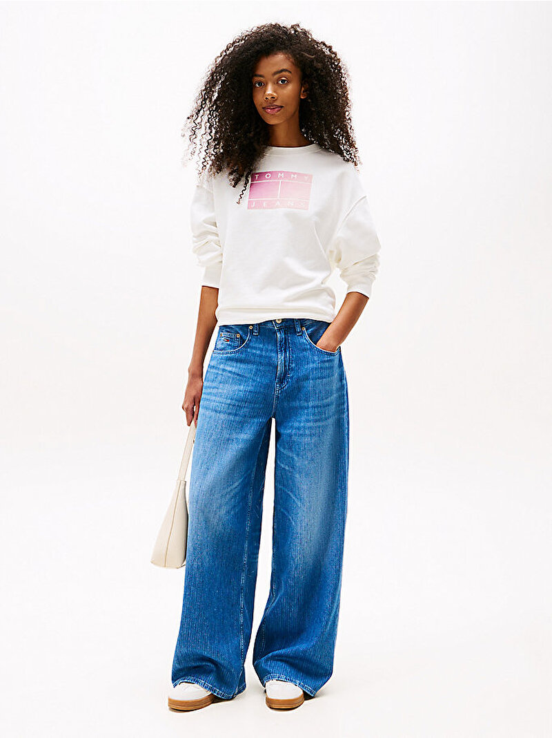 Kadın TJW Relax Gradient Sweatshirt Ekru DW0DW21396YBL