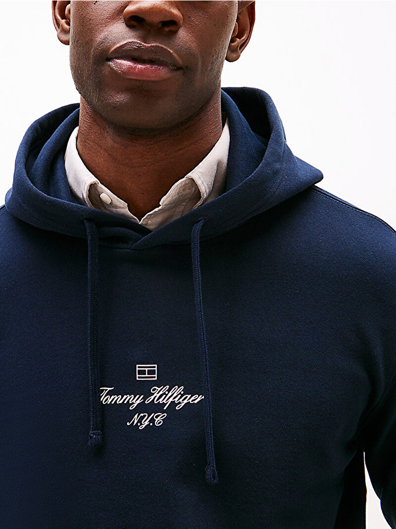 Erkek Outline Flag Sweathsirt Lacivert MW0MW39372DW5