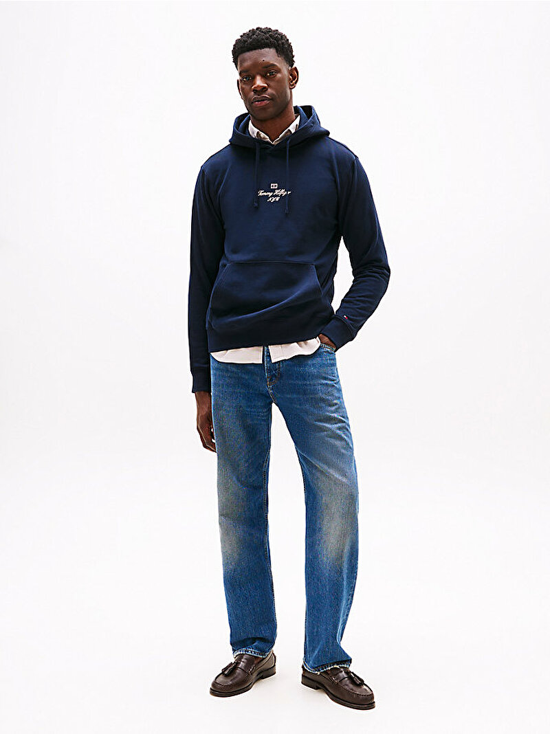 Erkek Outline Flag Sweathsirt Lacivert MW0MW39372DW5